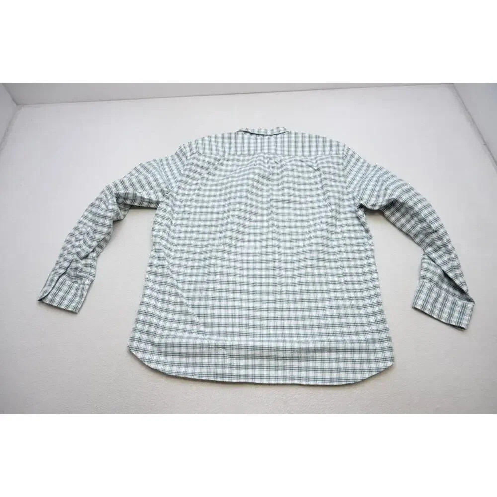 J‎ Crew Flex Oxford Slim Fit Dress Shirt Plaid Button Up Mens Sz 2XL XXL